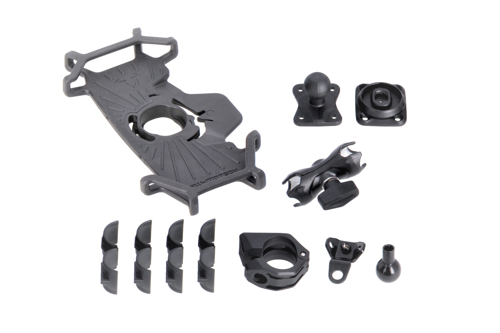 Universal GPS mount kit with T-Lock Smartphone big. Incl. 2" socket arm, for handlebar/mirror thread