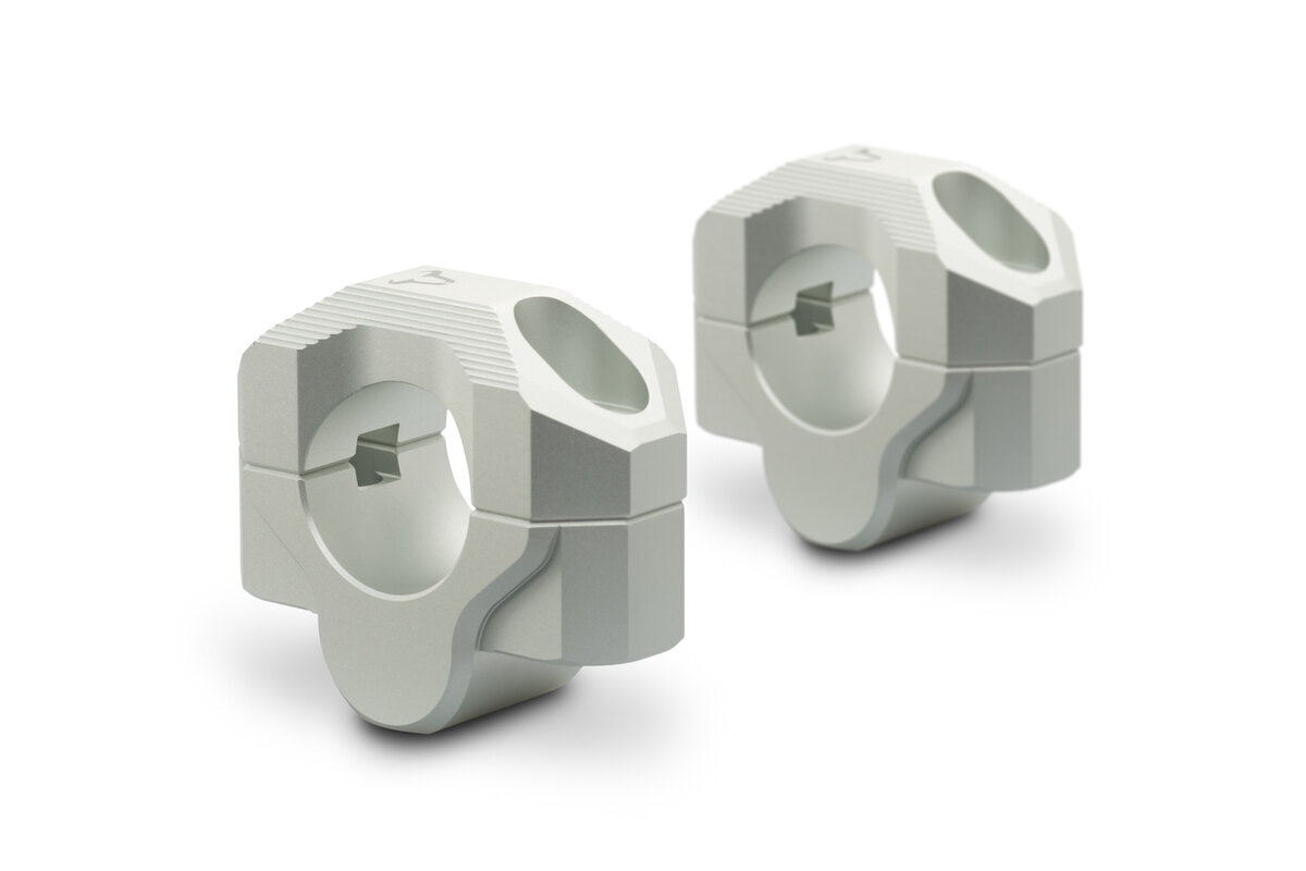 Bar riser for Ø 28 mm handlebar Height increase by 20 mm. For Ø 28 mm handlebars. Silver. Bar riser for Ø 28 mm handlebar Height increase by 20 mm. For Ø 28 mm handlebars. Silver.